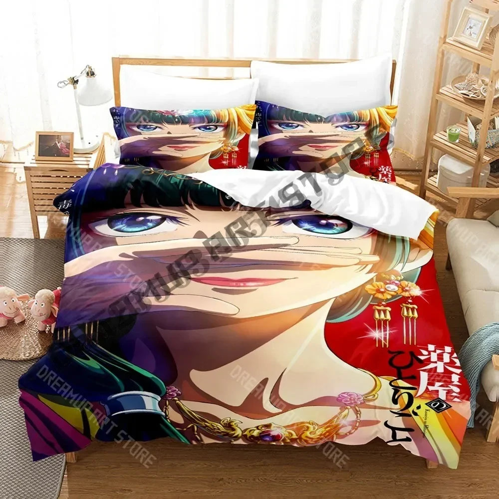 3D Print Apothecary Diaries Bedding Set Single Twin Full Queen King Size Bed Set Adult Bedroom Duvetcover Sets Anime Bed Sheet LadyShow.Store