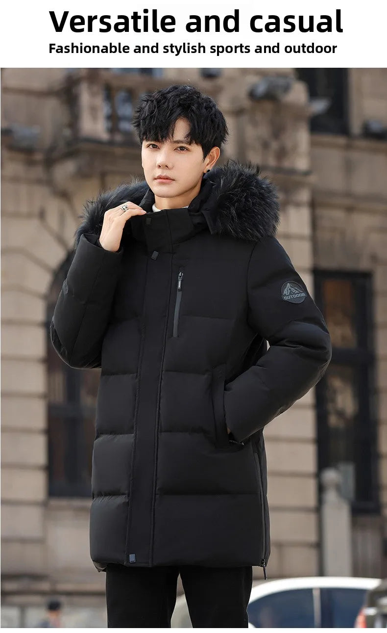 High Brand White Goose Down Jacket Coat Parka Men's Clothing Winter Padded Puffer Jackets Luxury Hooded Padding Outerwear HWY309 Pi-Mart