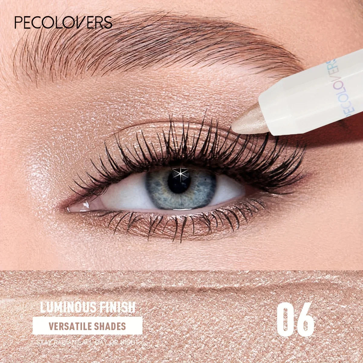 1PC Waterproof Eyeshadow Sticks Long Lasting High Pigmented Shimmer Glitter And Matte Neutral Brown Eyeshadow Pencil Crayon LadyShow.Store