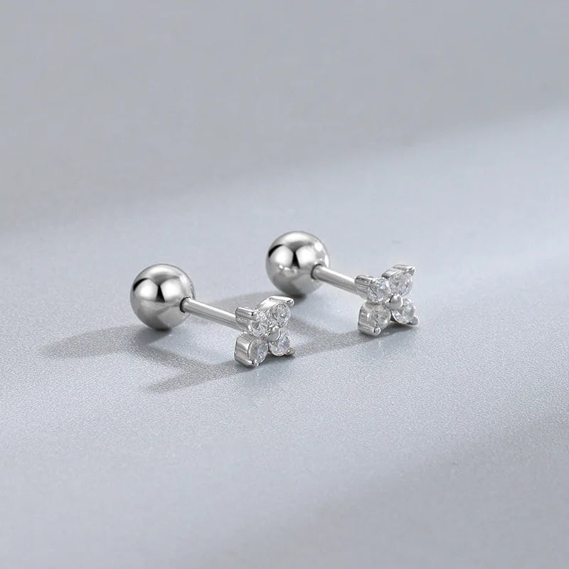 New Fashion Heart Stud Earrings for Women Hypoallergenic Screw Cartilage Helix Earring Girls Piercing Accessories Jewelry Gifts Pi-Mart