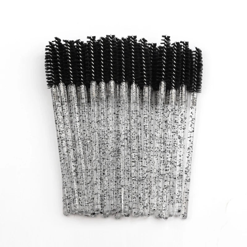5/50Pcs Black Lashes Brush Cosmetics False Eyelashes Supplies Reusable Makeup Brushes Eyebrow Brush Mascara Wands Make Up Tools Pi-Mart