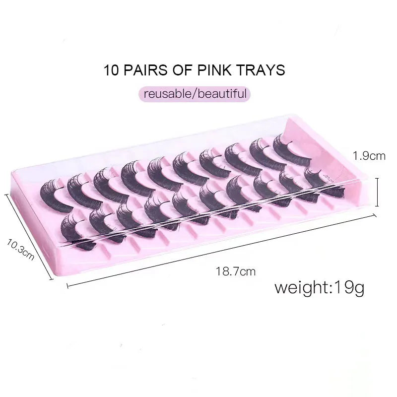 Fashion Russian Strip Lashes 2/5/10 Pairs 3D Mink Lashes Natural Eyelashes Dramatic False Eyelashes Wholesale Eyelash Extension Pi-Mart