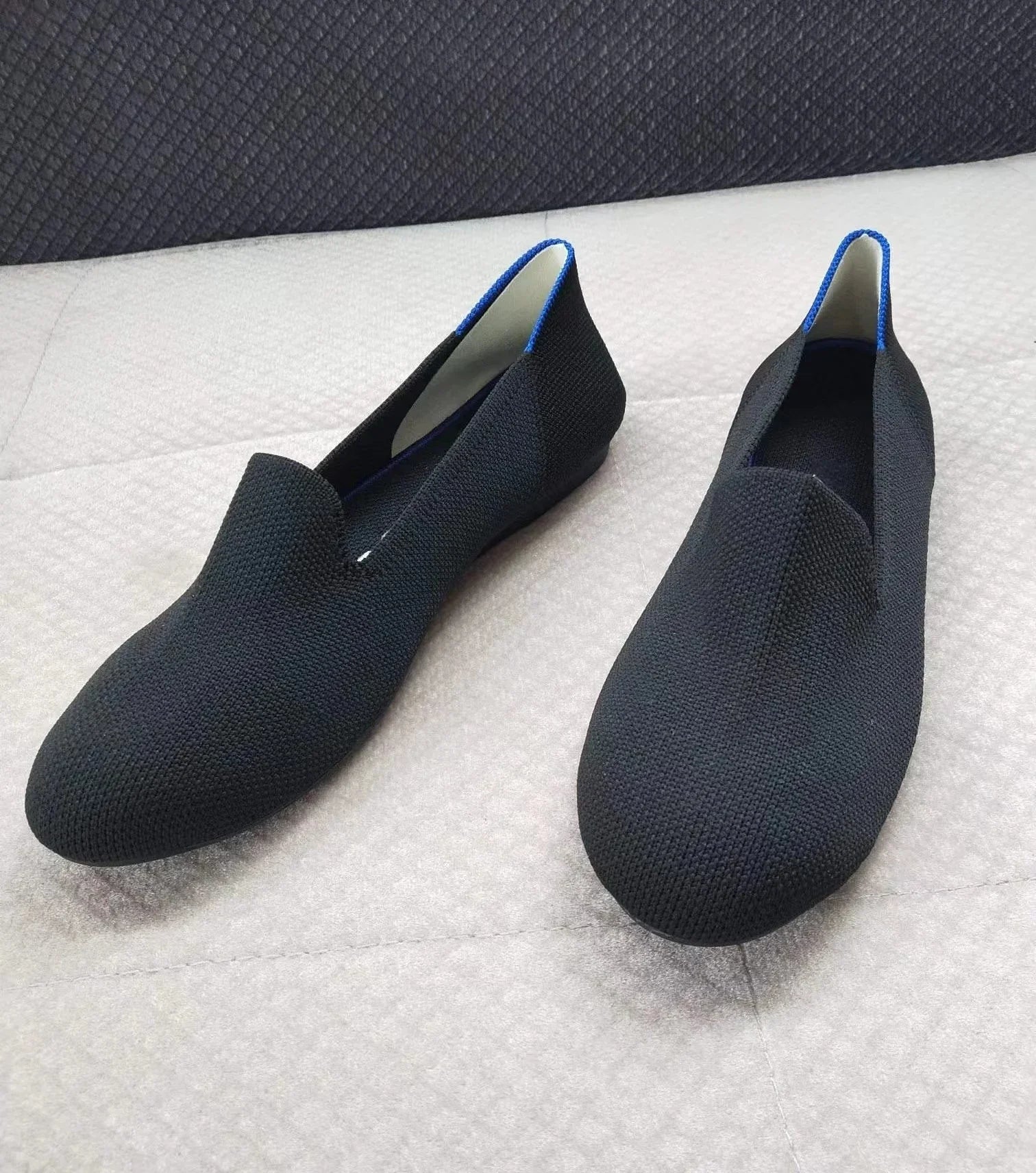Maggie's Walker Women's Stretchable Soft Bottom Knitted Flats Spring Shallow-mouth Washable Casual Loafers Size 35~40 LadyShow.Store
