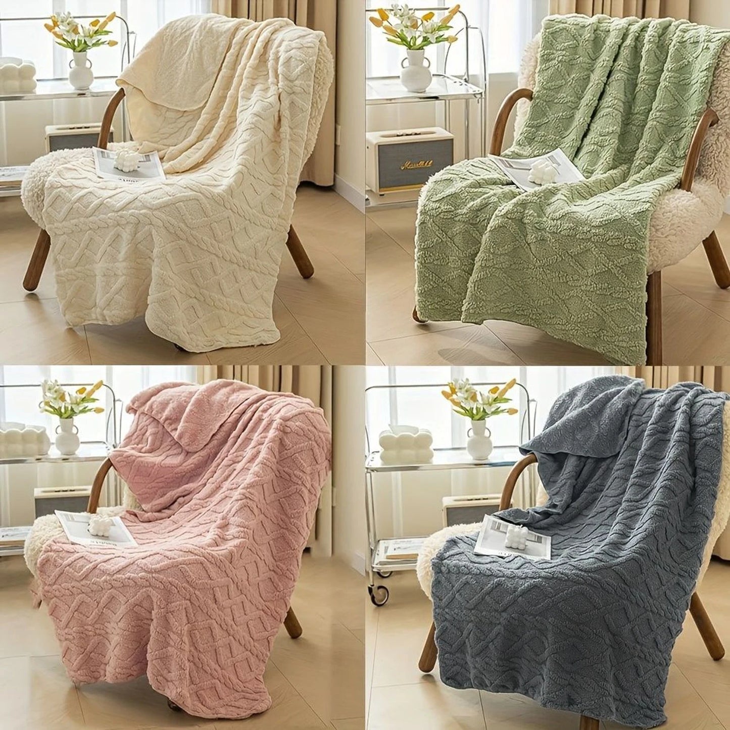 1pc Luxurious Fleece Blanket - Ultra-Soft 3D Plush Dense Weave, For Christmas , All-Season Cozy Flannel Throw Best Price In  EU Pi-Mart