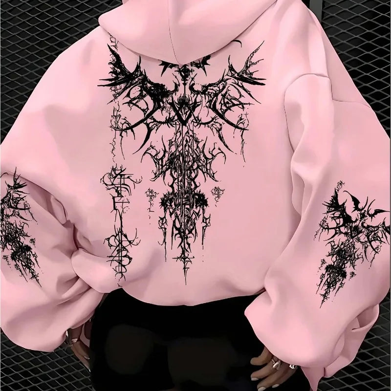American Gothic Women's Hoodie for Autumn and Winter, New Casual and Fashionable, Suitable for Both Men and Women's Street Wear LadyShow.Store