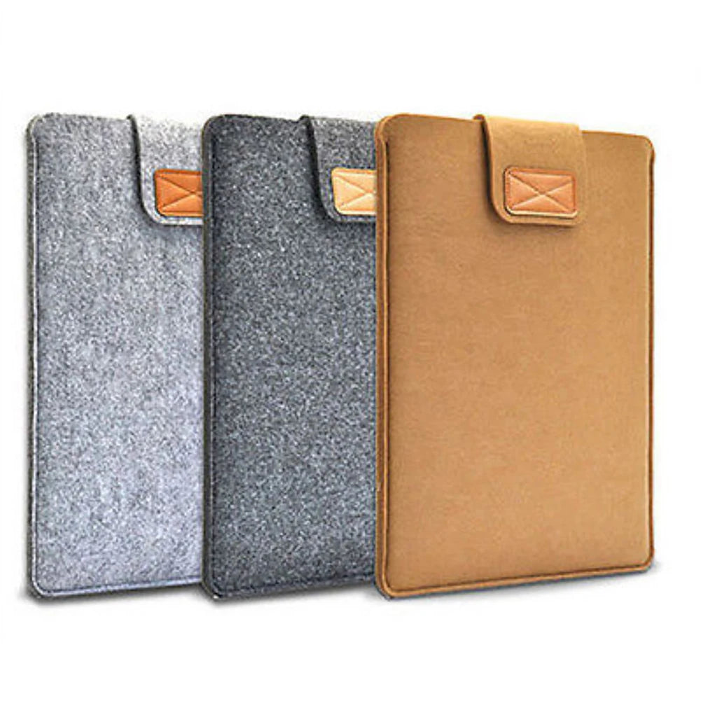 Solid Color Felt Sleeve Tablet Storage Bag Slim Cover Case for MacBooks Air pro 13 Inch Pi-Mart