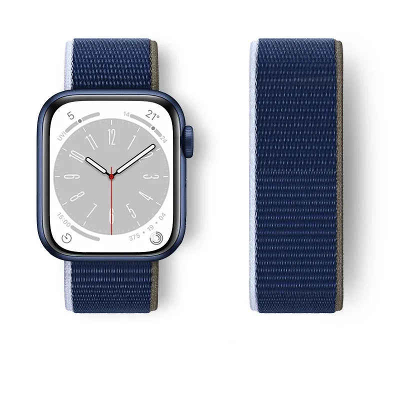 Nylon Sport loop Strap For Apple Watch Band 44mm 42/40mm 45mm  38/41mm pride Bracelet iwatch Ultra2 49mm Series 9 8 se 7 6 5 4 3 LadyShow.Store