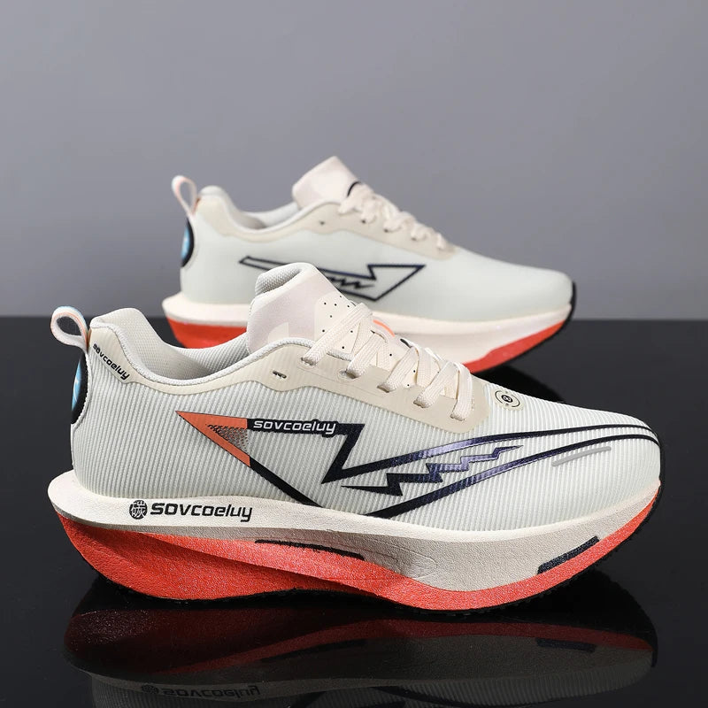 2026 Running Shoes Carbon Board Marathon Men Sports Breathable Lightweight Women's Comfy Athletic Antiskid Sneakers Casual New Pi-Mart