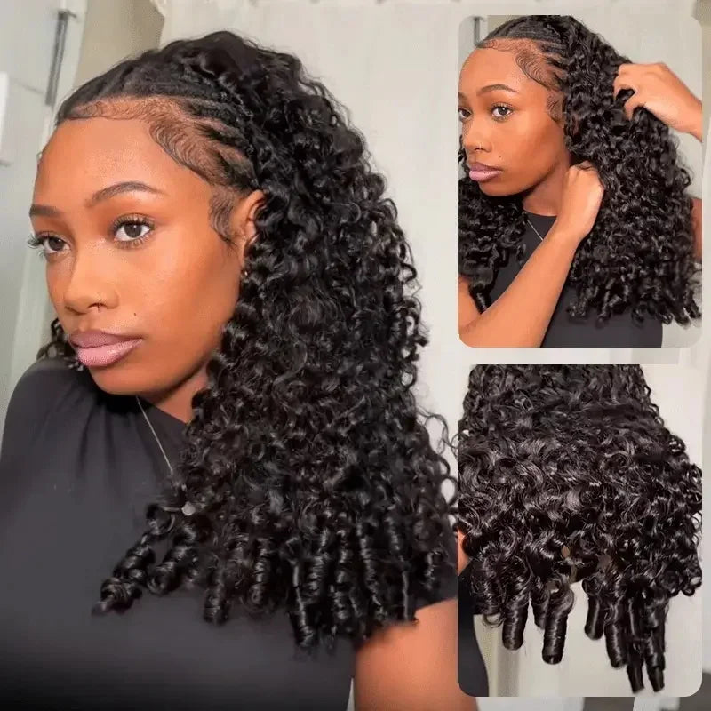 Burmese Curly Human Hair Wigs 220% Density 13x4 Lace Frontal Human Hair Wigs 30 40 Inch Natural Color 13x6 Hd Lace Front Wigs LadyShow.Store