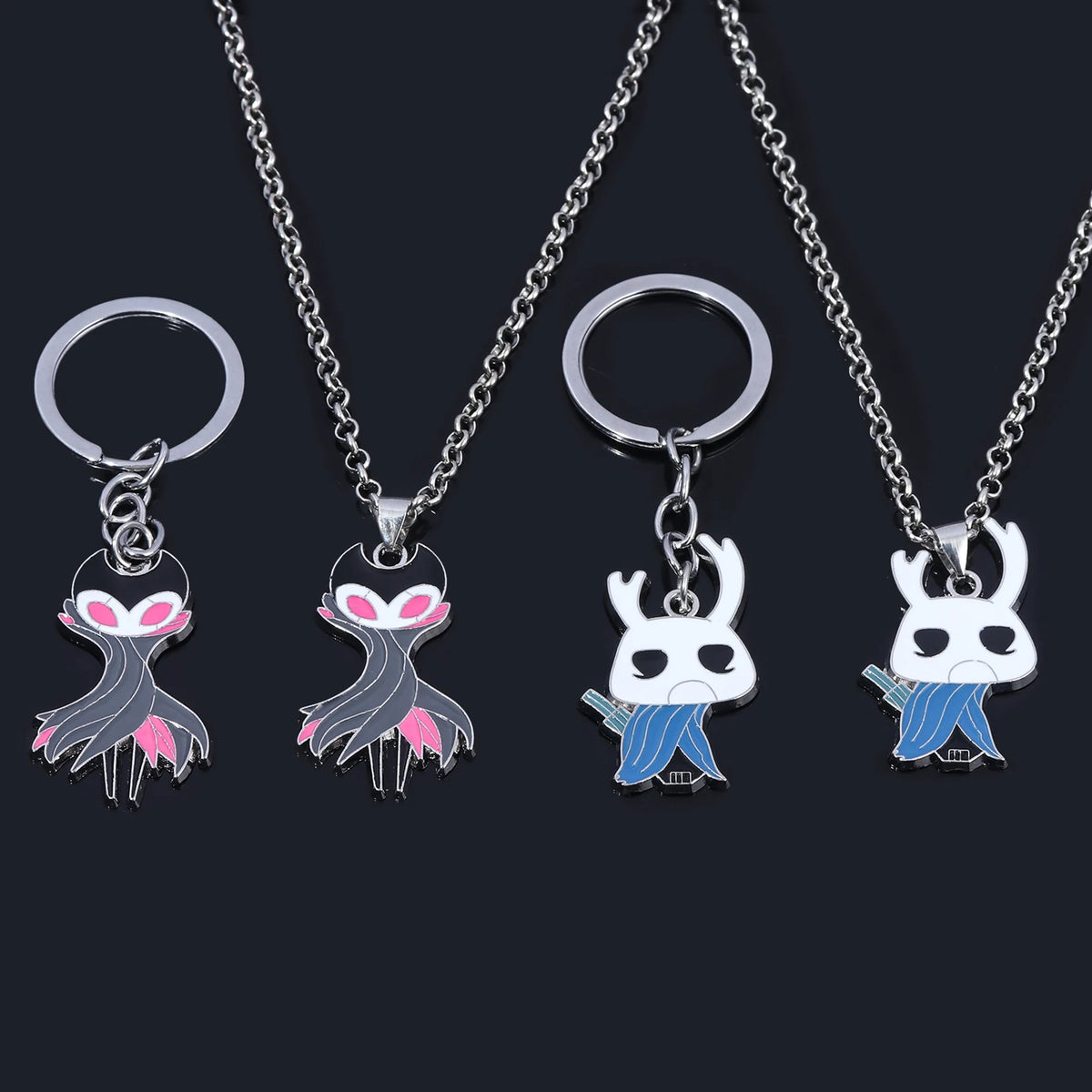 Game Hollow Knight Keychain The Grimm Theater Master Metal Keychain Pendant Game Peripheral Jewelry Unisex Keychain Pendant Pi-Mart