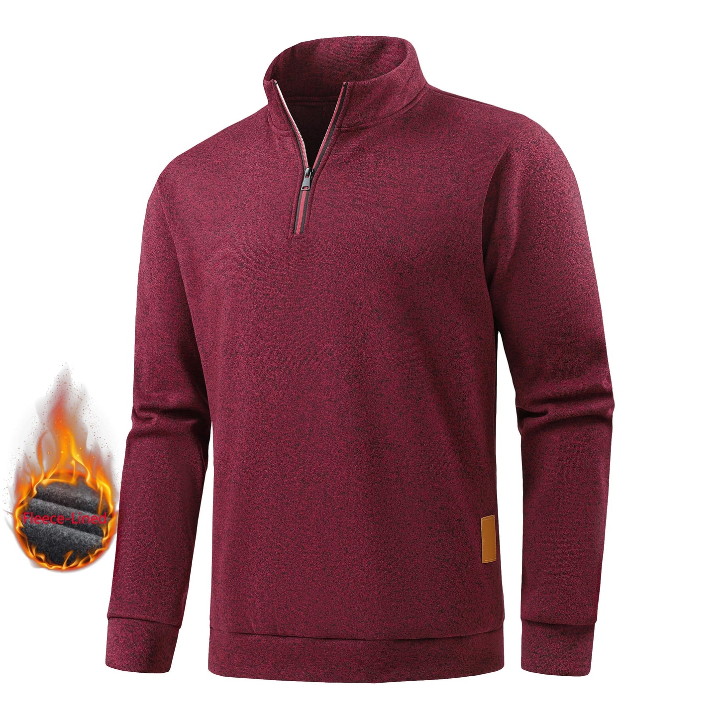 Autumn Men's Half-Zip Sweatshirts, Long-Sleeved Solid Color Pullovers, Turtlenecks, Streetwear, Winter Warm Jackets, Sports Coat LadyShow.Store
