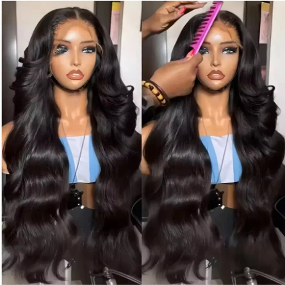 13x6 Body Wave Lace frontal Wig  Human Hair Pre Plucked Glueless 13X4 Brazilian Body Wave HD Transparent Lace Wigs For Women LadyShow.Store