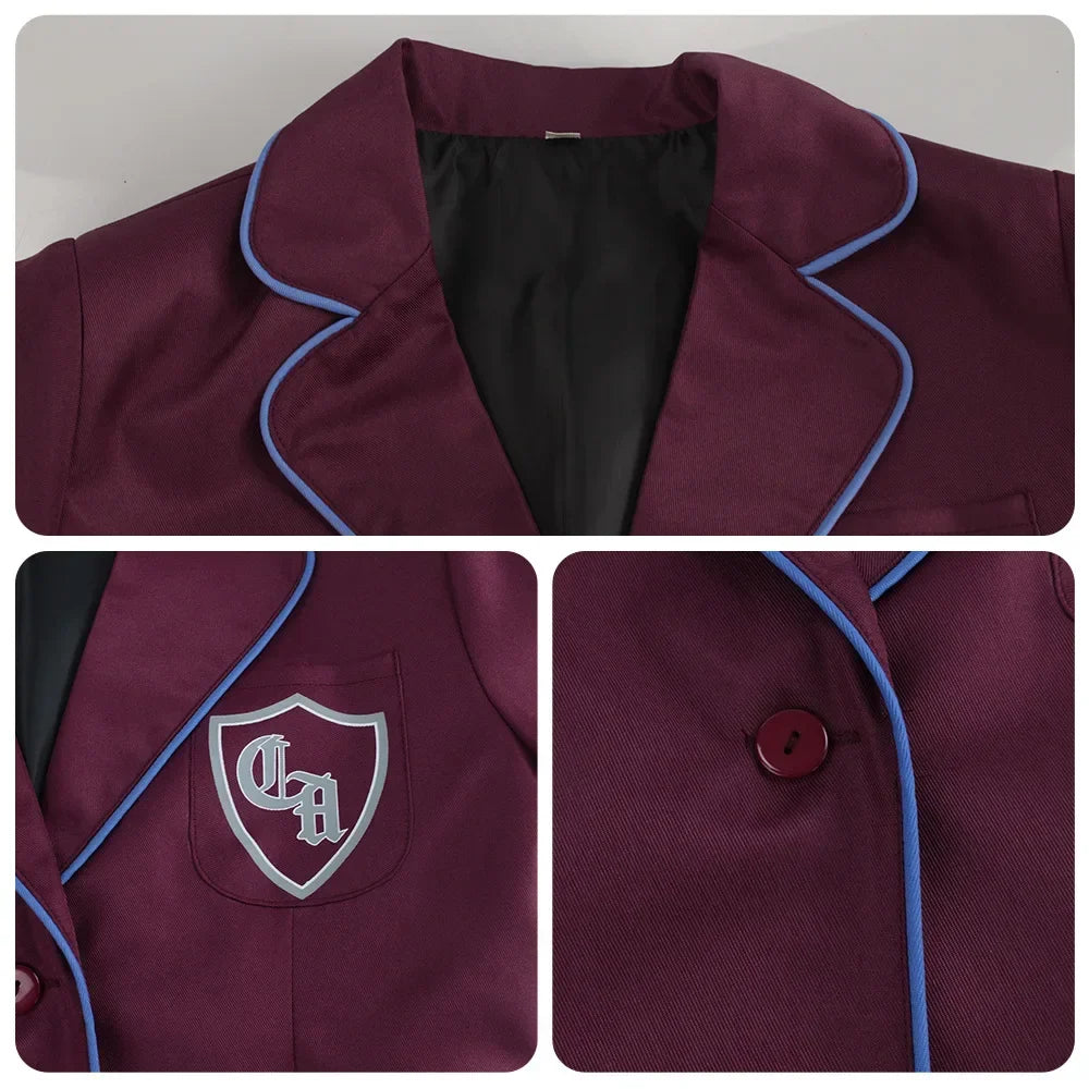 Movie Matilda Cosplay Costume School Uniform Coat Skirt Tie Roald Dahls Matilda the Musical Costume Suit Kids For Girls Women LadyShow.Store