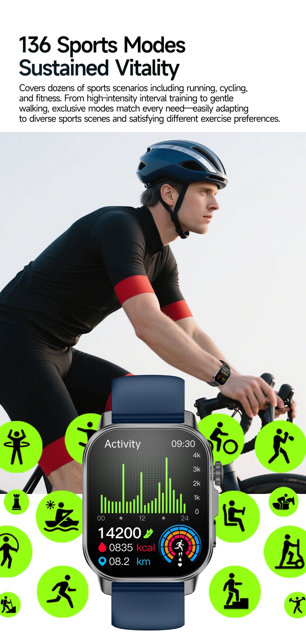 New Men Accurate Health Diagnosis ECG Smart Watch Blood Pressure Blood Oxygen Blood Fat Uric Acid Temp Bluetooth call Smartwatch Pi-Mart