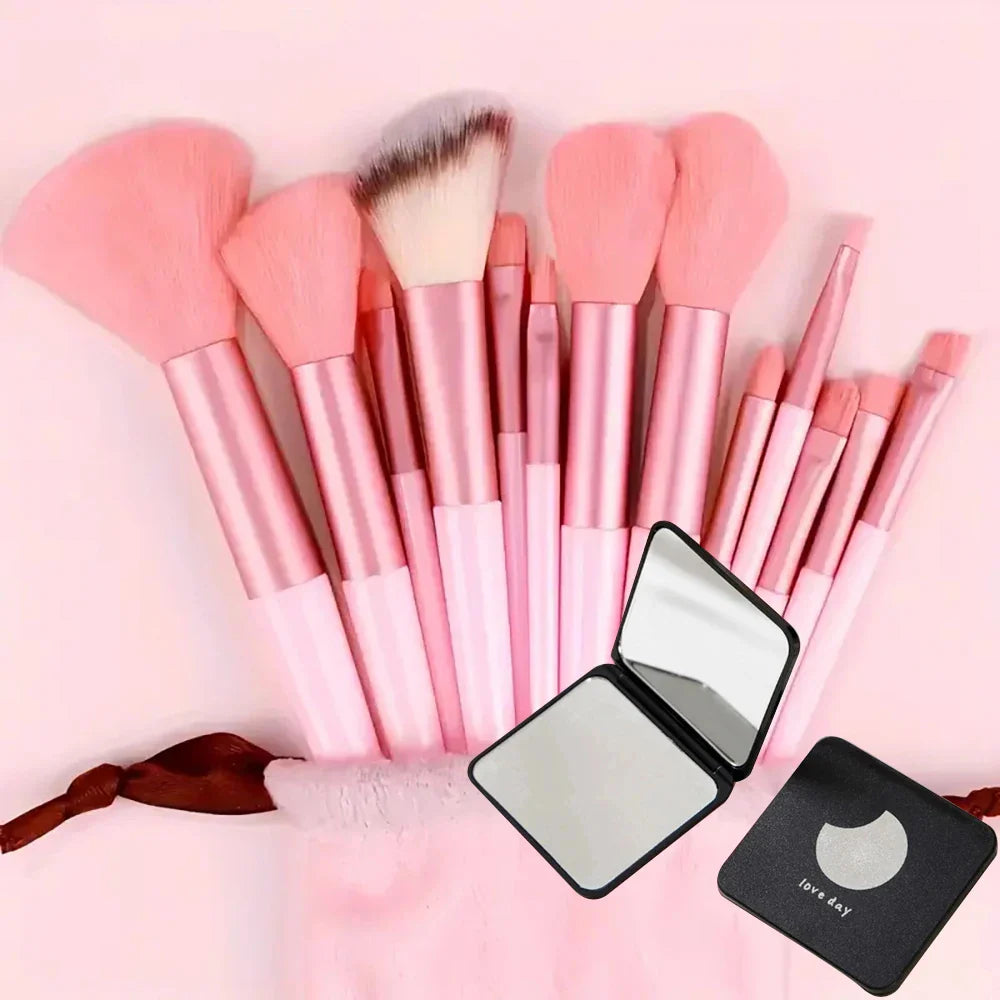 13/33pcs Professional Makeup Brush Set with Accessories for Combination Skin- Featuring Soft Brushes，Suitable for Beginners Tri Light Beauty