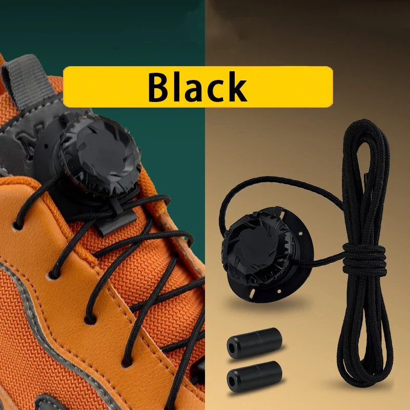Fashion Swivel Buckle Laces Automatic Shoelace Without ties Kids Adult Sneakers No Tie Shoe laces Shoe accessories 1Pair/2Pair LadyShow.Store