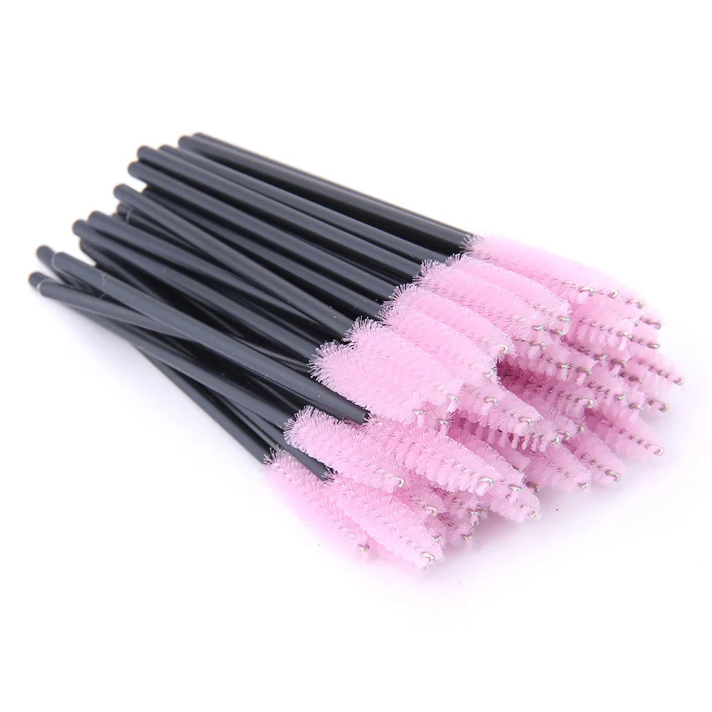 5/50Pcs Black Lashes Brush Cosmetics False Eyelashes Supplies Reusable Makeup Brushes Eyebrow Brush Mascara Wands Make Up Tools Pi-Mart