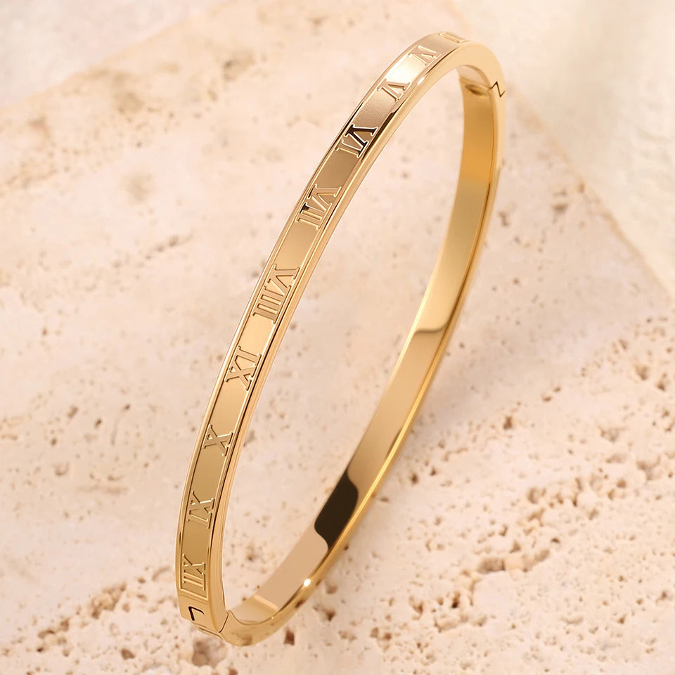 ZAKOL 5/1pcs Sparkling Zirconia Inlaid Stainless Steel Bracelet Set for Women Stackable Bangles Fashion Non Fading Jewelry Gift Pi-Mart