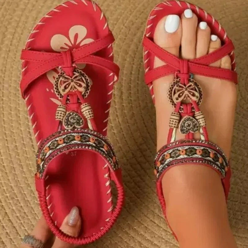 Women's Sandals Bohemian Sandals Outdoor Soft Sole Beach Sandals Platform Lightweight Women Casual Shoes Flat Plus Size Sandal LadyShow.Store