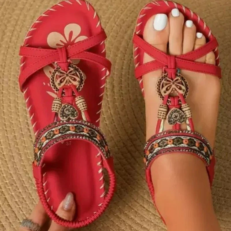 Women's Sandals Bohemian Sandals Outdoor Soft Sole Beach Sandals Platform Lightweight Women Casual Shoes Flat Plus Size Sandal LadyShow.Store