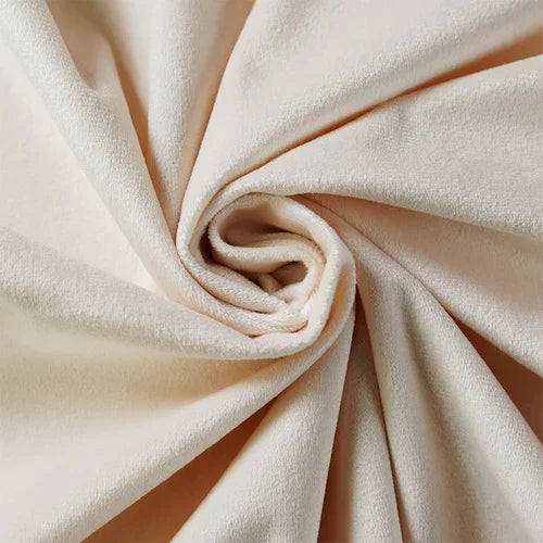 Velvet Fabric By The Meter for Tablecloth Diy Sofa Covers Curtains Sewing Thickened Soft Cloth Plain Black White Winter Textile Pi-Mart