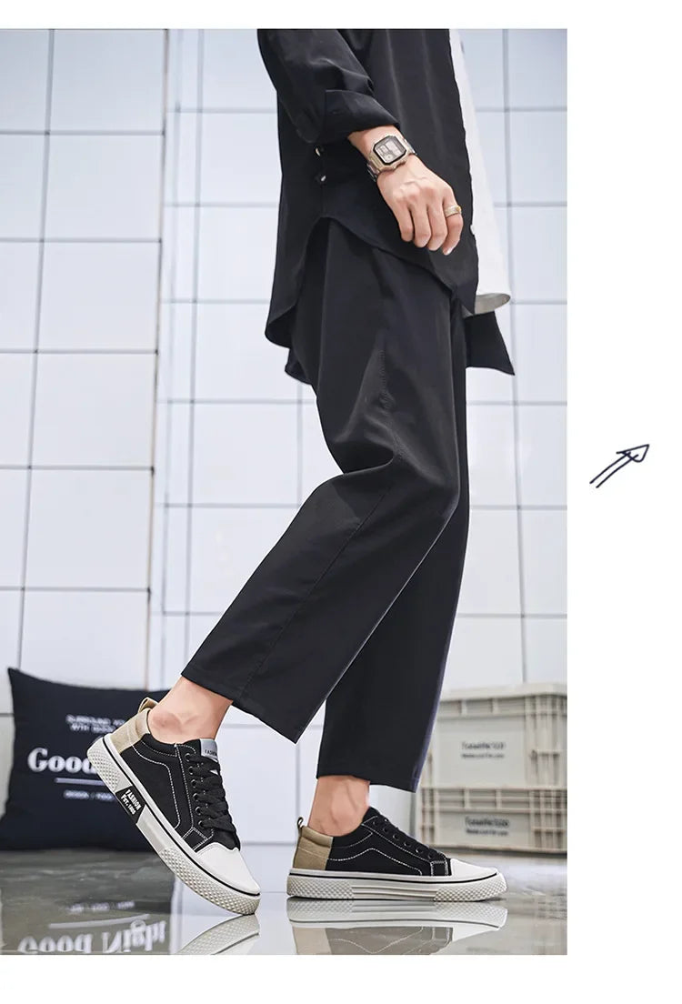 2026 New Summer Men's Breathable Versatile Skateboarding Shoes Men's Soft Bottom Casual Sports Trend Fashion Canvas Shoes 48size Pi-Mart
