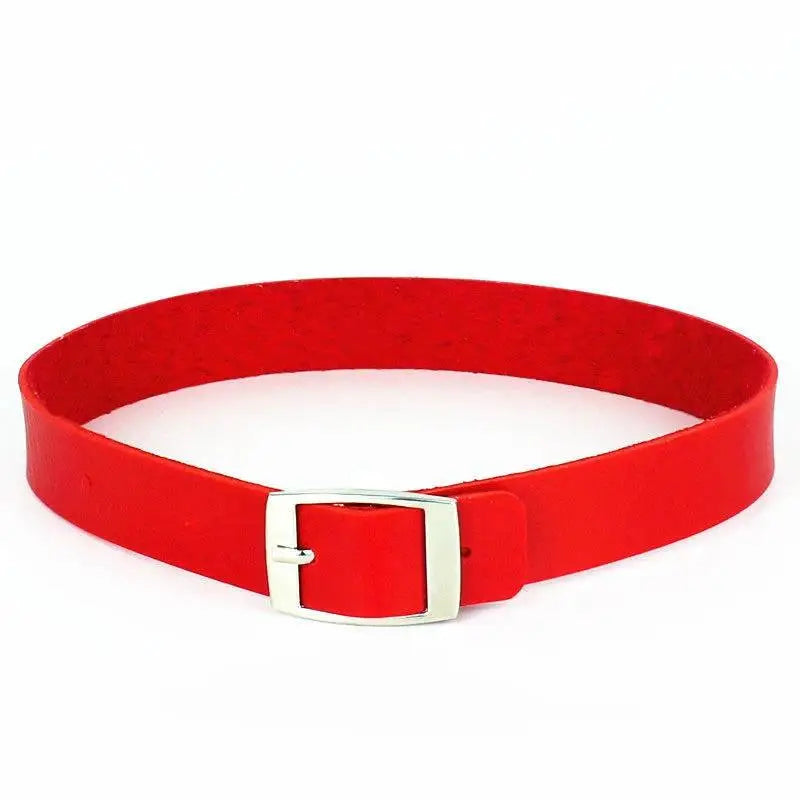 Black PU Leather Punk Choker Collar Necklace with Rivets Gothic Femme Jewelry for Party Club Sexy Goth Pendientes Pi-Mart