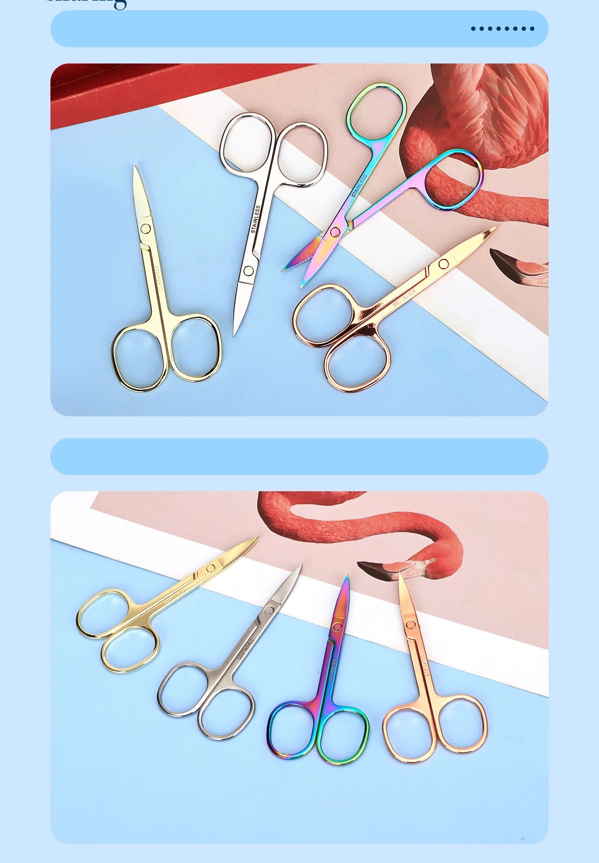 1 PCS Multi-purpose Small Beard Scissors Eyebrow Scissors Colorful Trimming Tool for Nails & Cuticle Pi-Mart