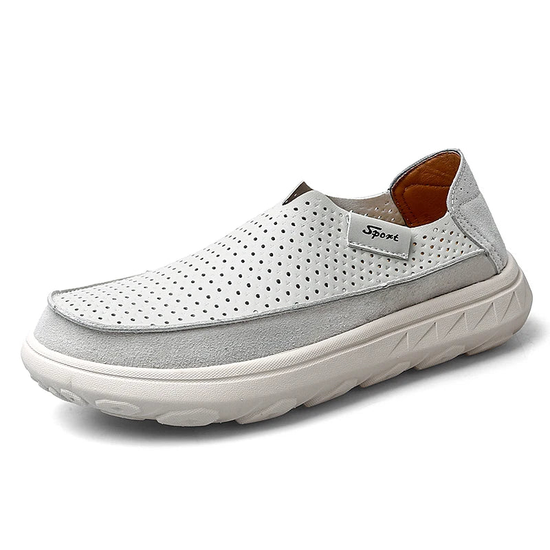 2026 New Men's Casual Shoes Fashion Comfortable Men's Shoes High Quality Leather Men Driving Shoes Handmade Flat Shoes Size 46 Pi-Mart