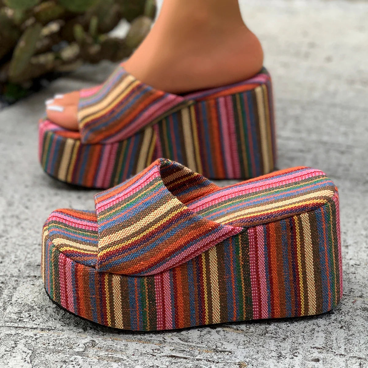 2025 New Summer Women Wedges Sandals Lady Fashion Open Toe Shoes Women Comfortable Platform High Heels Sandals zapatos de mujer LadyShow.Store