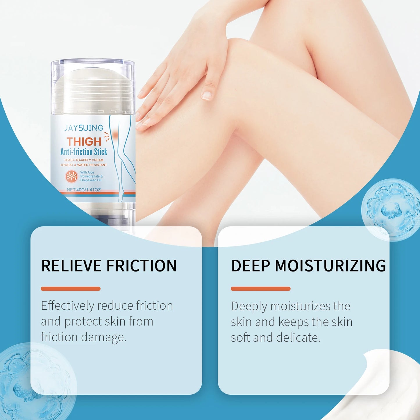 Anti Chafing Stick Running Prevent Arm Chest Thigh Chafing Irritation Aloe Soothe Moisturize Rough Skin Outdoor Anti Chafe Balm Pi-Mart