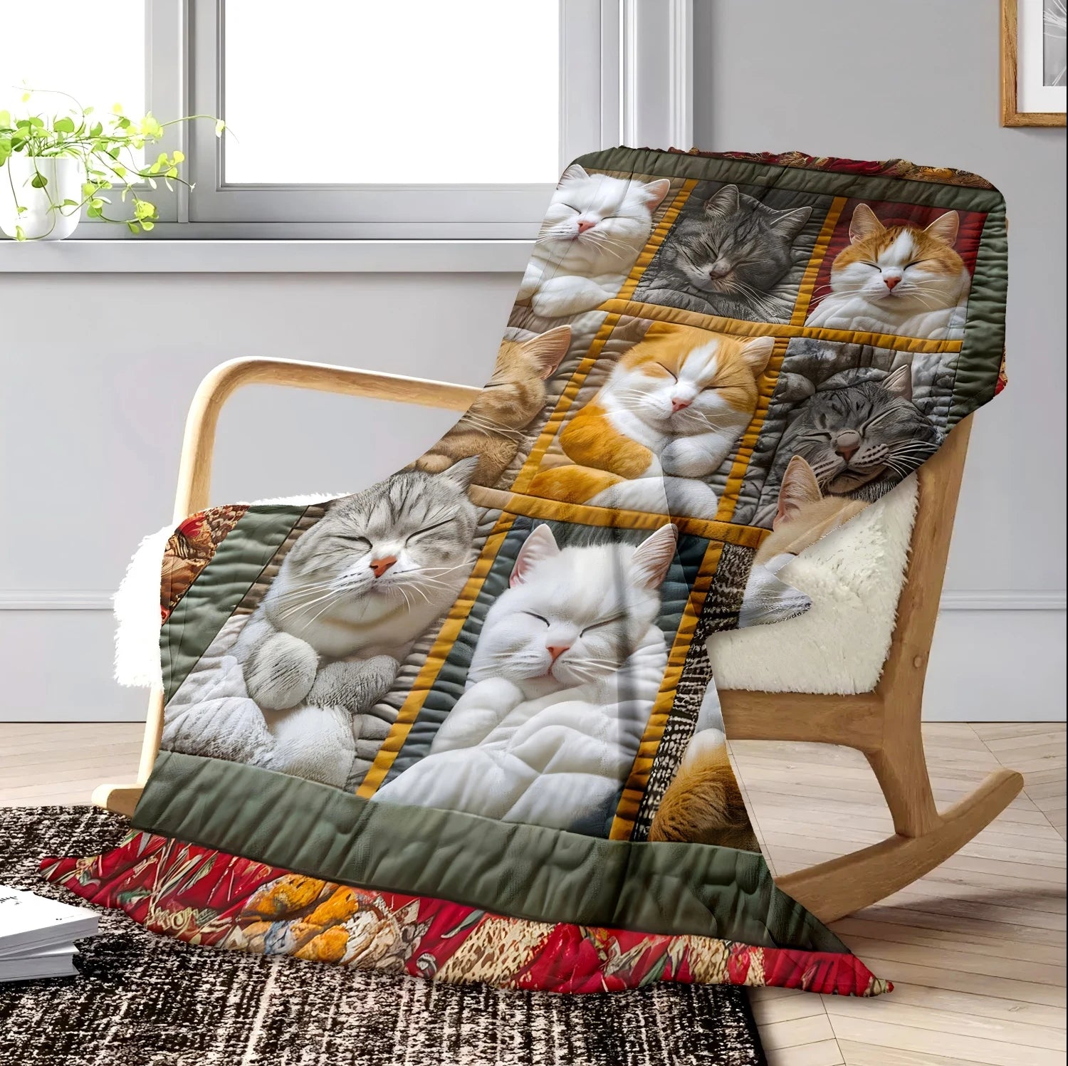 1PC Throw Cute Animals theme Cats Dogs Lover Flannel Blanket Gifts Soft Warm thin Blankets for Sofa Bed Car Camping all season Pi-Mart