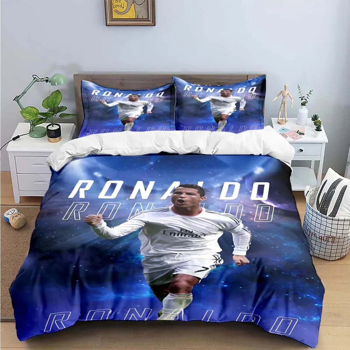 FashionFootball Star R-Ronaldo Printing Bedding Set Duvet Cover Comforter Bed  Youth Kids Girl Boys Luxury Birthday Gift Pi-Mart