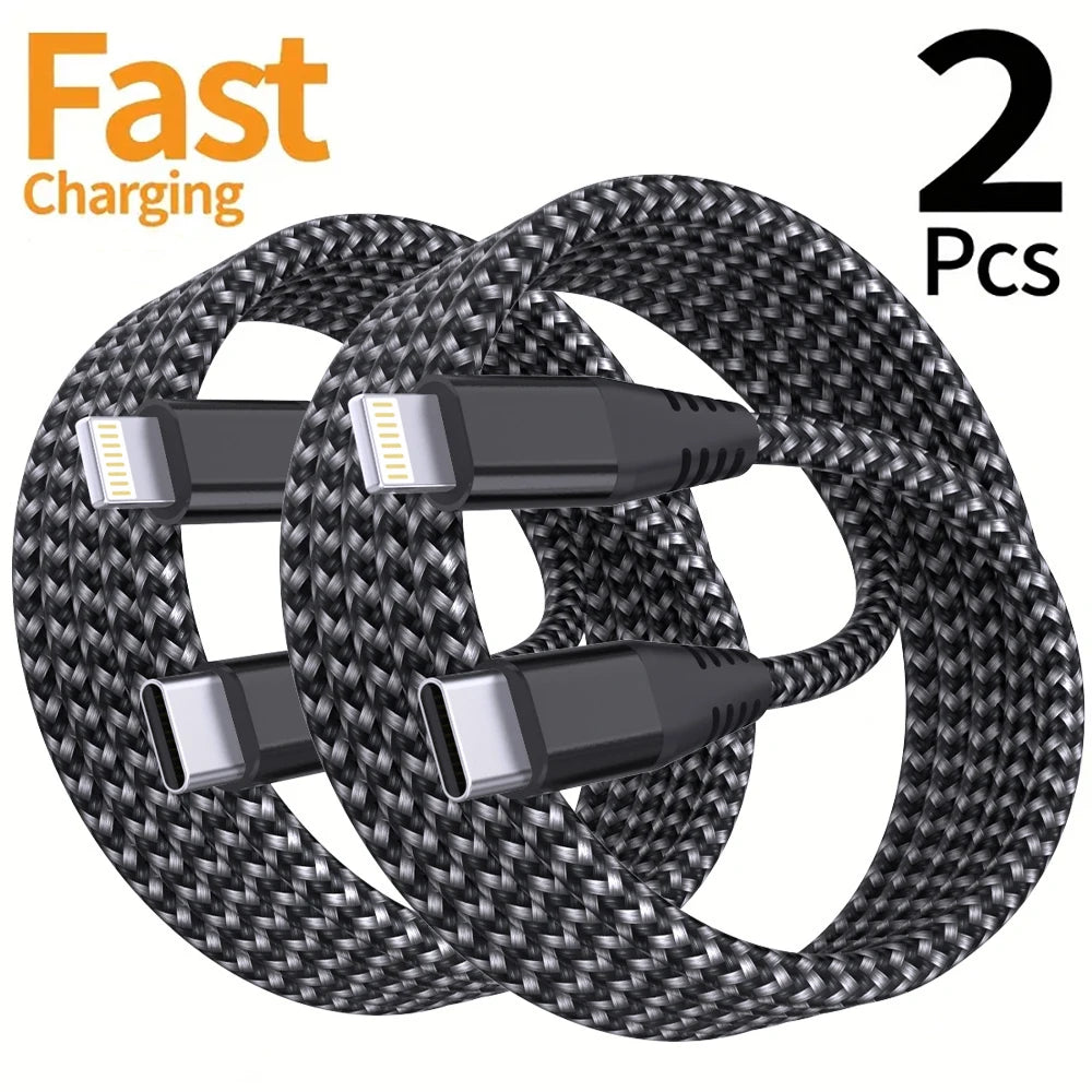LAIHONEN 1 Pack MFi Certified USB C to Lightning Nylon Braided Fast Charging Cable 1M 2M 3M for iPhone 13 12 11 Pro Max Pi-Mart