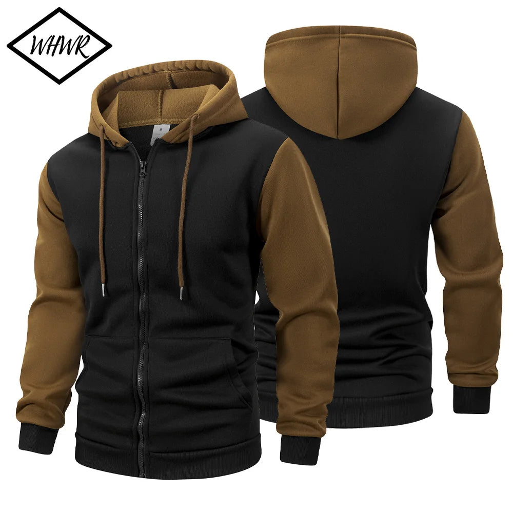 Autumn Men's Hoodies Jackets Long Sleeve Sweatshirt Oversized Hoodie Zip Up Jackets Male Hoodies Casual Jacket Sportswear Pi-Mart