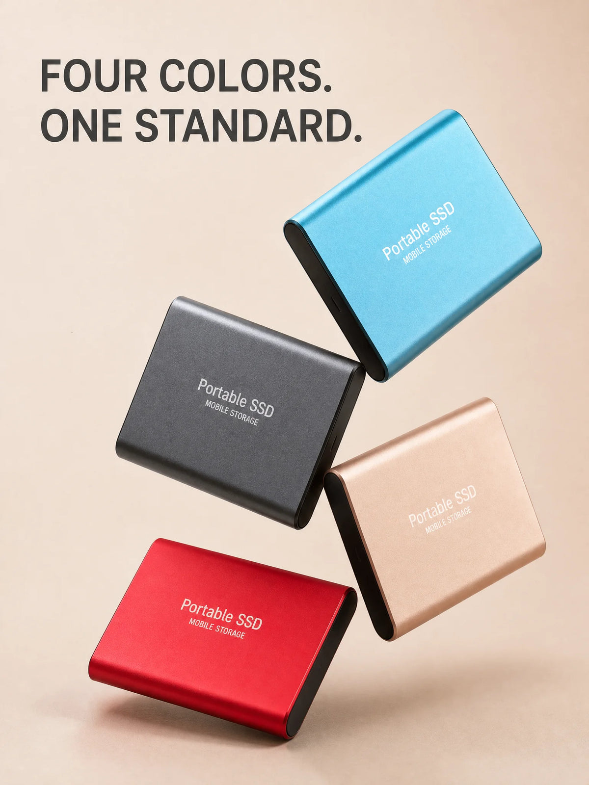 Reliable Slim Storage Device Portable External SSD 1TB 4TB 16TB 128TB High Speed for Notebook Laptop Computer Pi-Mart