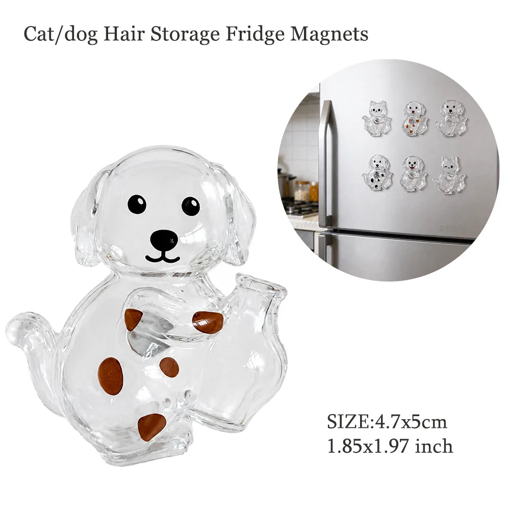Transparent Dog Hair Storage Pendant Dog Hair Collector Keychain Pet Hair Memorial Bottle for Pet Lovers DIY Memorial Keychain Pi-Mart