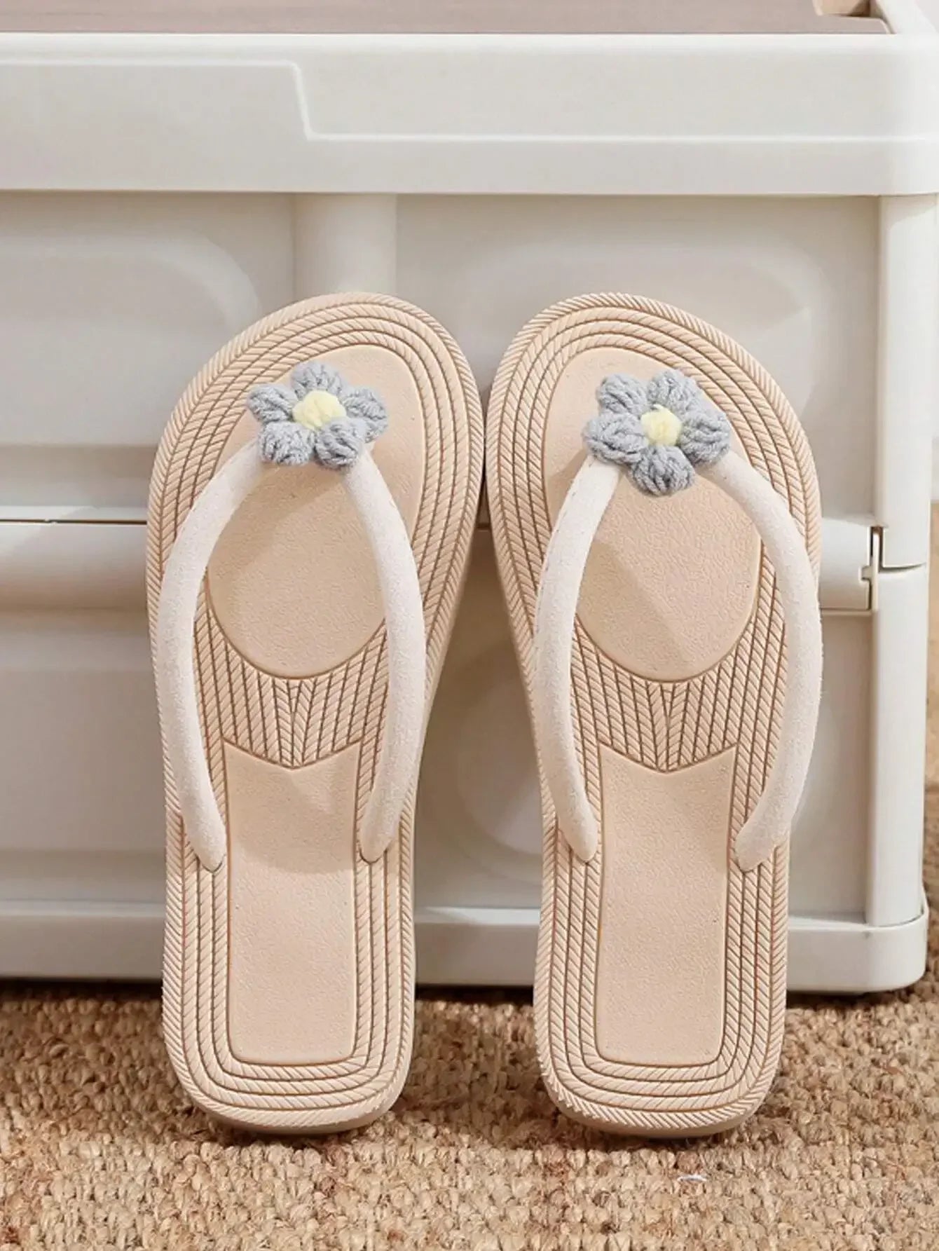 Women Flat Sandals Thong Flip Flops Cute Pink Open Toe Beach Shoes, Simple Style For Holiday & Beach LadyShow.Store