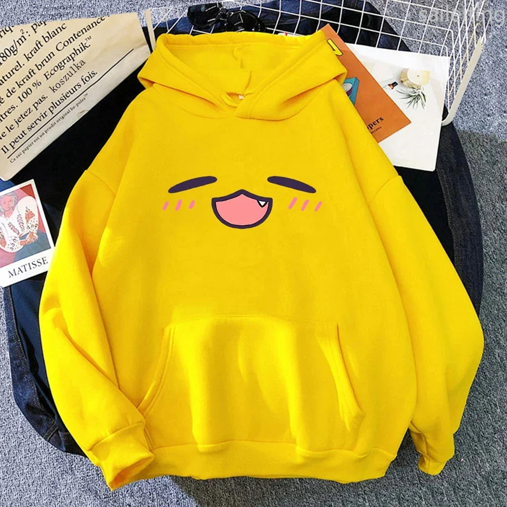 TakoTakodachi Anime Kangaroo Pocket Hololive Winter Women Spring Autumn Tops Sweatshirt Vintage Harajuku Winter Clothes Women LadyShow.Store