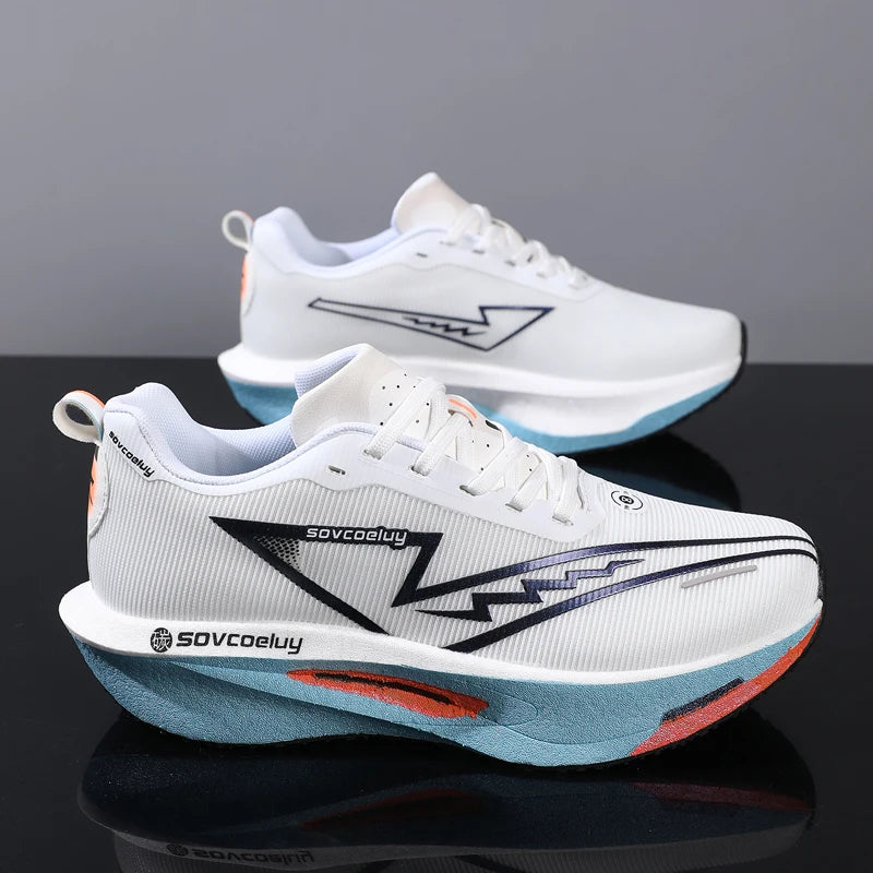2026 Running Shoes Carbon Board Marathon Men Sports Breathable Lightweight Women's Comfy Athletic Antiskid Sneakers Casual New Pi-Mart