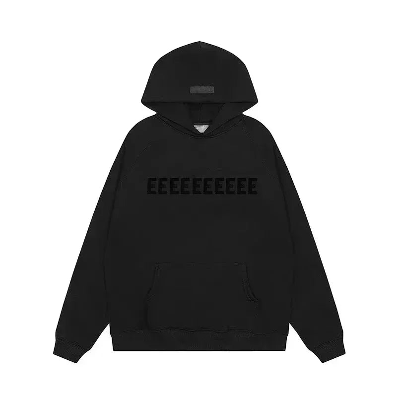 FW22 Men's Hoodies Jogging Set Luxury Design Chest Two Rows Plush Letter Hoodie Women's Loose Hoodie Fashion Unisex Pants Set LadyShow.Store