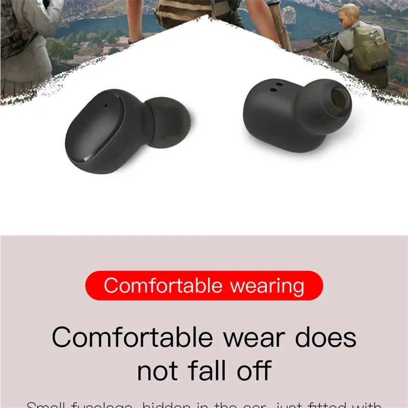 Digital Display Bluetooth Earphones with Mic TWS E6S Wireless Bluetooth Headset Noise Cancelling Headset for Xiaomi Huawei Oppo Pi-Mart