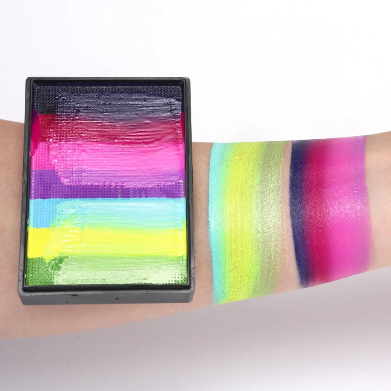 50g Facial and Body Paint Palette,Non-Toxic Rainbow Water-Soluble Body Paint for Rainbow Festival,Cosplay,Party,Art,Stage Makeup Pi-Mart