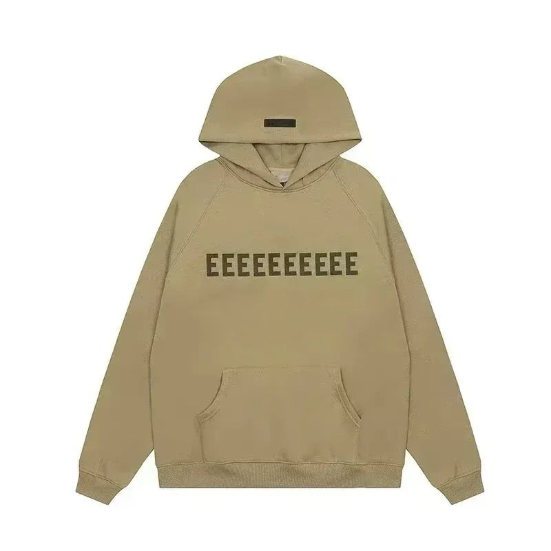 FW22 Men's Hoodies Jogging Set Luxury Design Chest Two Rows Plush Letter Hoodie Women's Loose Hoodie Fashion Unisex Pants Set LadyShow.Store