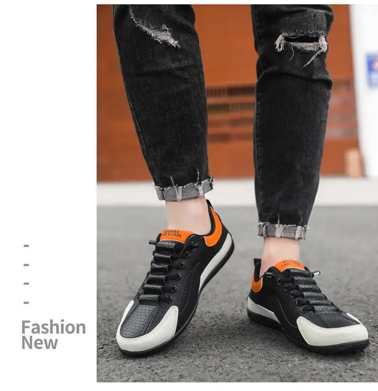 Mens 2026 Trendy Lightweight Loafers Soft Sole Breathable Slip On Casual Driving Shoes Comfortable Flat Simple Style Pi-Mart