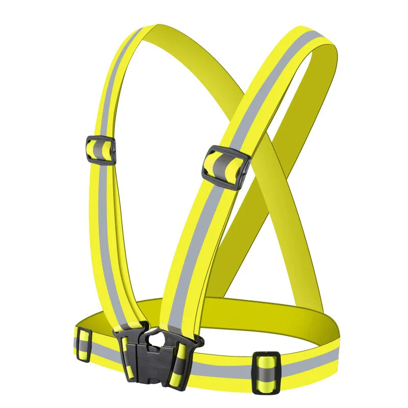 Outdoor Adjustable Safety Vests Night Walking Highlight Reflective Vest Lightweight Biking Safety Straps Running Jackets Pi-Mart