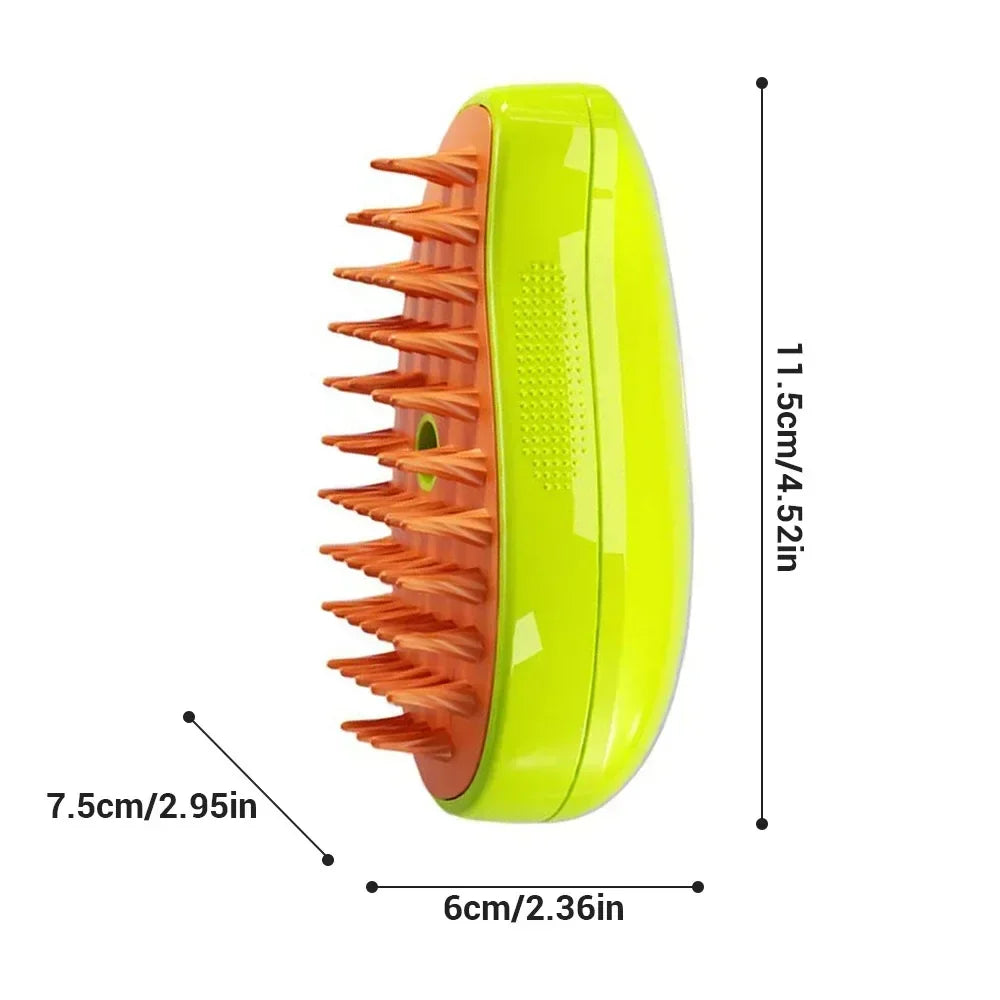 Dog Cat Steamy Brush Steam Brush Electric Sprayer for Massage Pet Grooming Tool Shedding 3 in 1 Electric Sprays Massage Combs Pi-Mart