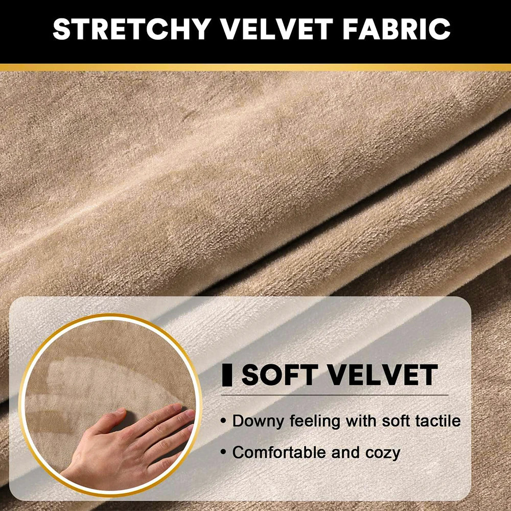 Super Soft Velvet Sofa Cover for Living Room Stretchy Washable Furniture Protector Luxury Universal Sofa Seat Cushion Cover Home Pi-Mart