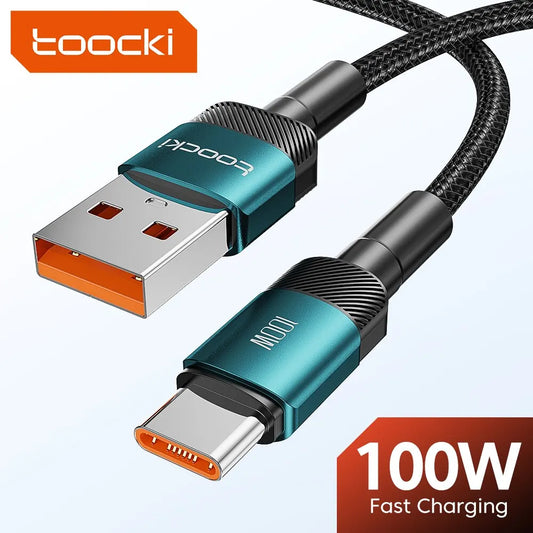 Toocki USB Type C Cable Fast Charging USB C Charger Cord For iPhone 15 14 13 12 11 Huawei P40 P30 Realme Oppo Oneplus Power Bank Pi-Mart