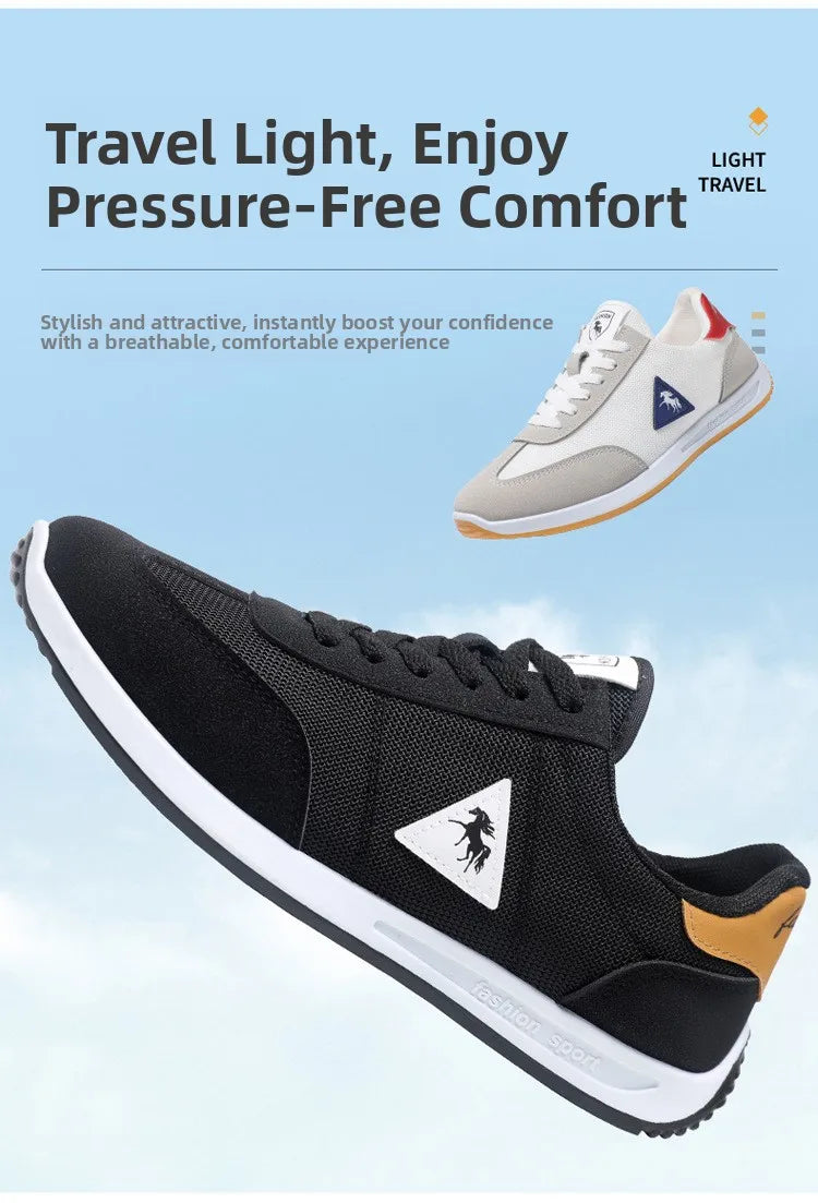 New 2026 Men's Casual Comfortable Breathable Sports Shoes Lightweight Anti-slip Wear-resistant Canvas Low-top round Toe Slip-On Pi-Mart